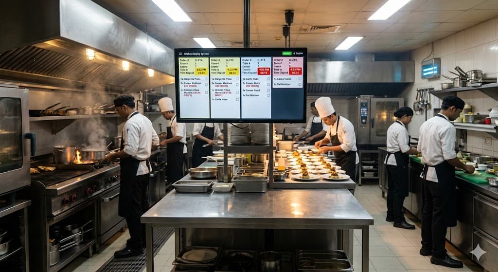 Restaurant Kitchen Display System Screen
